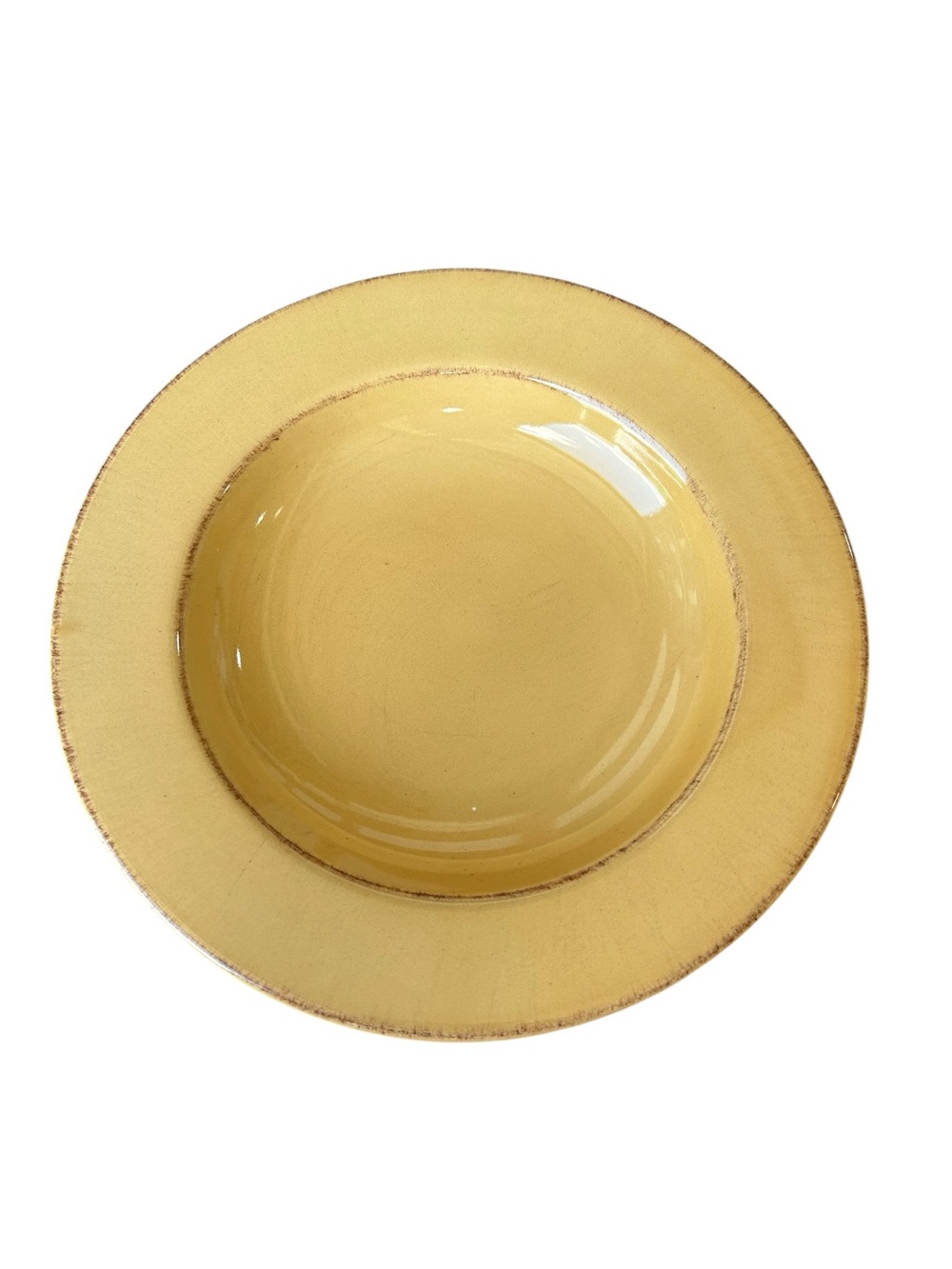 Pier 1 Imports Toscana Gold Wide Rim Soup, Pasta or Salad Bowl 9.5” Hand Painted